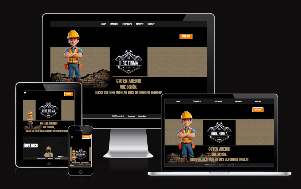 Websitevorlage Bauunternehmen